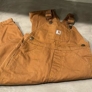 Carhartt KIDS' CANVAS BIB OVERALL FLANNEL-LINED